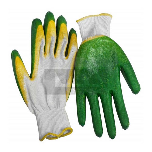 Перчатки х/б с двойным обливом Зеленый